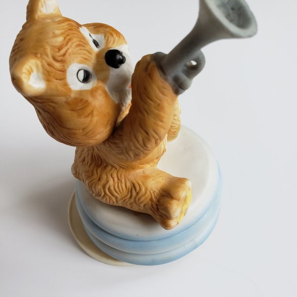 Rotating Music Box Teddy Bear Plays "Children's Marching Song" This Old Man.... - Picture 8 of 9